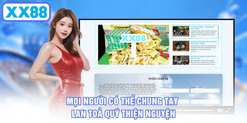 Mọi người có thể chung tay lan toả quỹ thiện nguyện