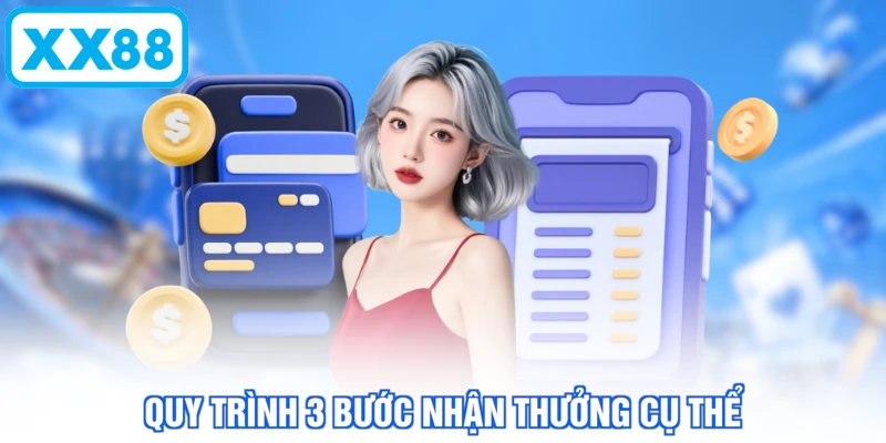 Quy trình 3 bước nhận thưởng cụ thể