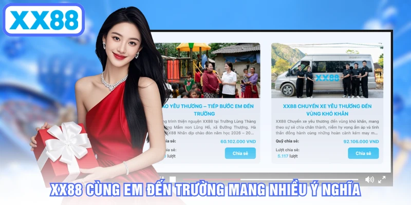 XX88 cùng em đến trường mang nhiều ý nghĩa